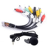 Universal Car Radio 20Pin Car Stereo RCA Output Aux-in Adapter Cable