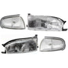 Head Light Set For 1992-1994 Toyota Camry with Corner