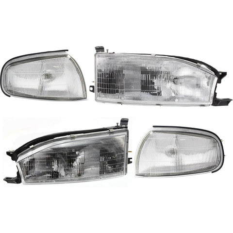 Head Light Set For 1992-1994 Toyota Camry with Corner