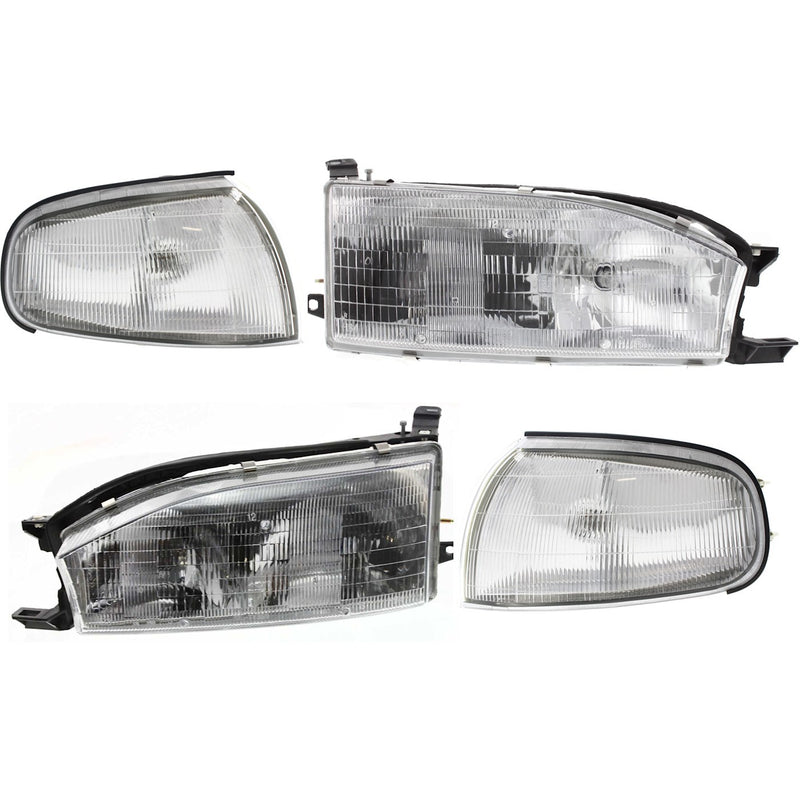 Head Light Set For 1992-1994 Toyota Camry with Corner