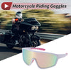 Set Motorcycle Riding Goggles Pink Lens White Pink Frame PC UV400