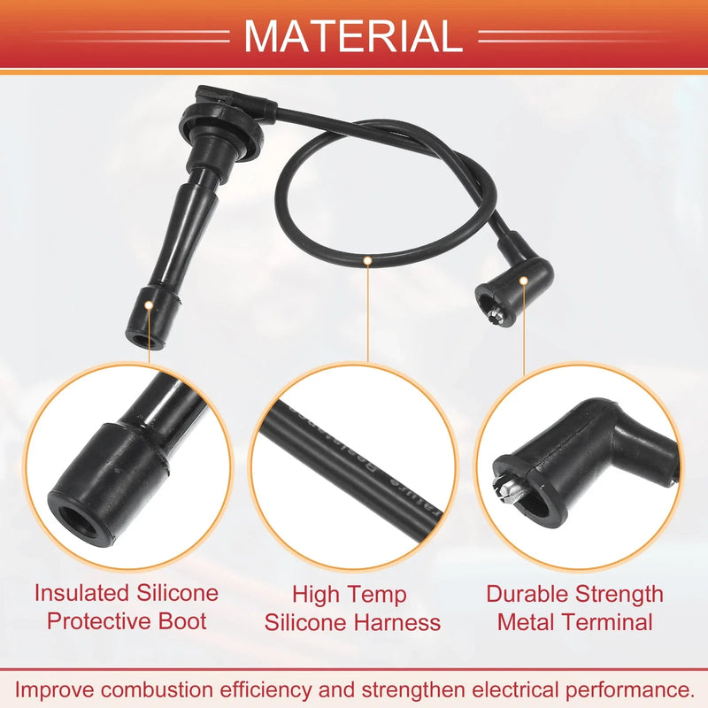 Honda CR-V 4 x Spark Plug Wire Ignition Coil Cables (1997-2001)