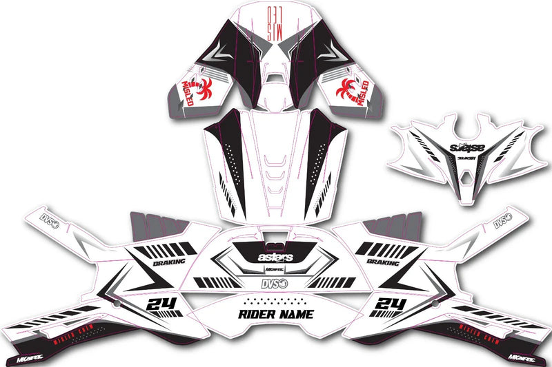 Alpinestars SM 5 Large Jungle Style Custom Helmet Graphics Decals
