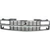 Grille For 1988-93 Chevy C K 1500 Chrome Shell With Black
