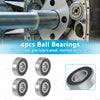 Chrome Steel 6202 4pcs 16x35x11mm Double Sealed Ball Bearings