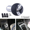 Various Models 5 Speed Leather Round Ball Universal Car Gear Shift Knob