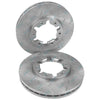 Patrol GU Y61 1997~15 2 Front Disc Rotors Slotted + Drilled + 4x4 Brake Pads