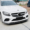 Mercedes Benz C Class W205 Carbon Look Front Spoiler Lip (2019-2021)