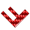 Car Badge Emblem Stickers Carbon Red Alphabet Letter Decals