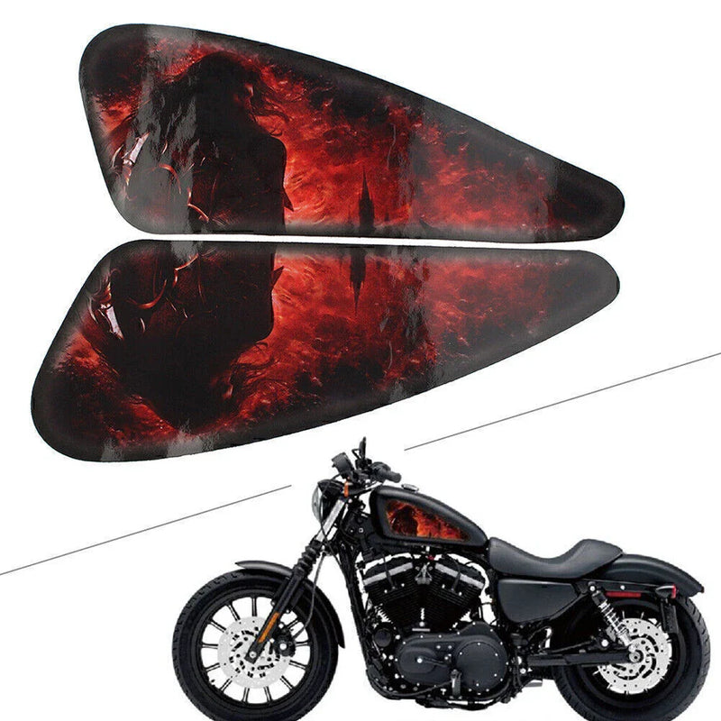 Harley XL883 1200 3D Motorcycle Decals Fuel Gas Tank Stickers