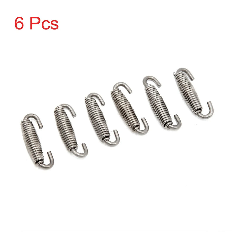 Motorcycle 6 Pcs Exhaust Muffler Pipe with Swivel Spring