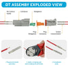 Auto Marine 117PCS DT 2 Way Connector Plug Kit (DT 2Pin)