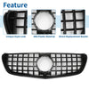 Mercedes-Benz V-Class W477A (2020) Glossy Black Front Upper Bumper Grille