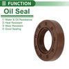 Vehicle Oil Seal 25x45x10mm FKM Rubber High-Pressure Brown 5 Pcs