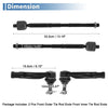 Toyota RAV4, Scion TC 4pcs Tie Rod End Links (2006-2012)