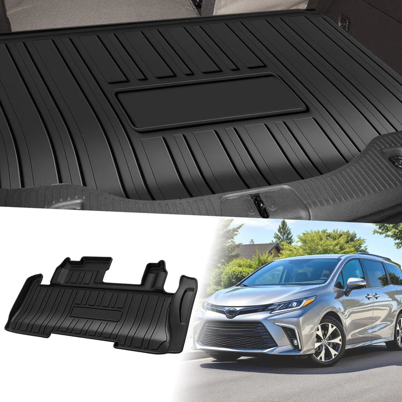 Toyota Sienna Flat Face Cargo Liner Rear Trunk Mat 1 Pc (2022–2024)