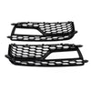 Audi A5 S-Line S5 Black Front Bumper Fog Light Grilles Covers (2013-2016)