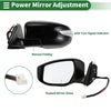 Nissan Altima 2013-2018 Manual Folding Black Left Side Door Mirror