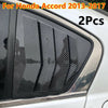 Honda Accord 2 x Carbon Fiber Rear Window Quarter Louver Cover Trim (2013–2017)
