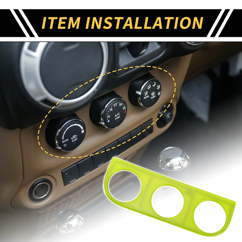 Jeep Wrangler JK AC Switch Button Control Cover Trim (2007-2018)