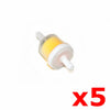 ATV Quad Dirt Bike Dune Buggy 5 x Inline Petrol Fuel Filter Cleaner