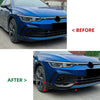 VW Golf 8 MK8 Rline Gloss Black Front Bumper Side Air Vent Trim (2020-2024)