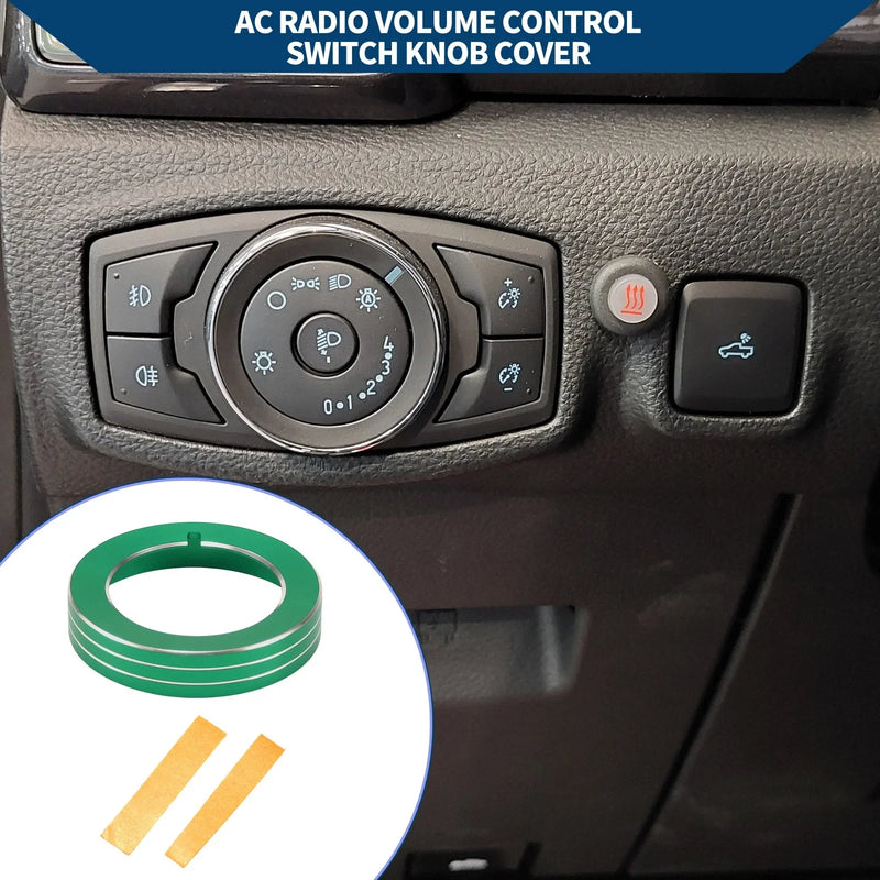 Ford Mustang (2015-2020) - Green 1 x Headlight Switch Knob Cover Ring
