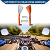 Motorcycle M8/M10 Rear View Mirrors Triangle Shape Orange Aluminum Alloy