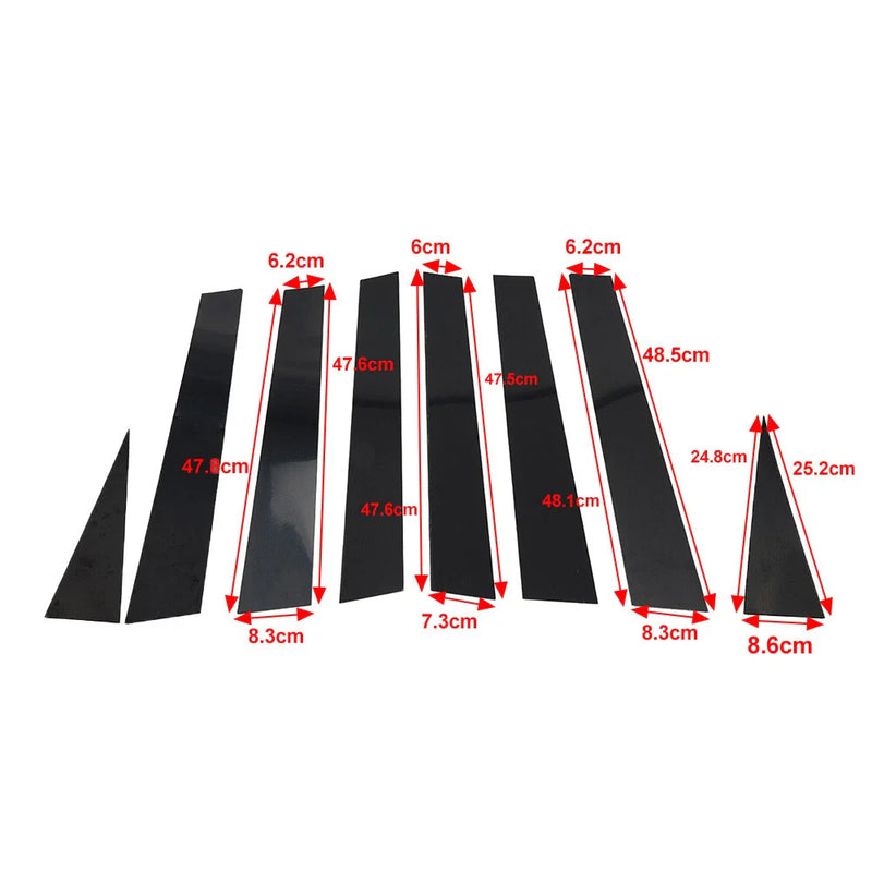 Nissan X-Trail Rogue Pillar Post Set Door Window Trim Covers (2008-2013)
