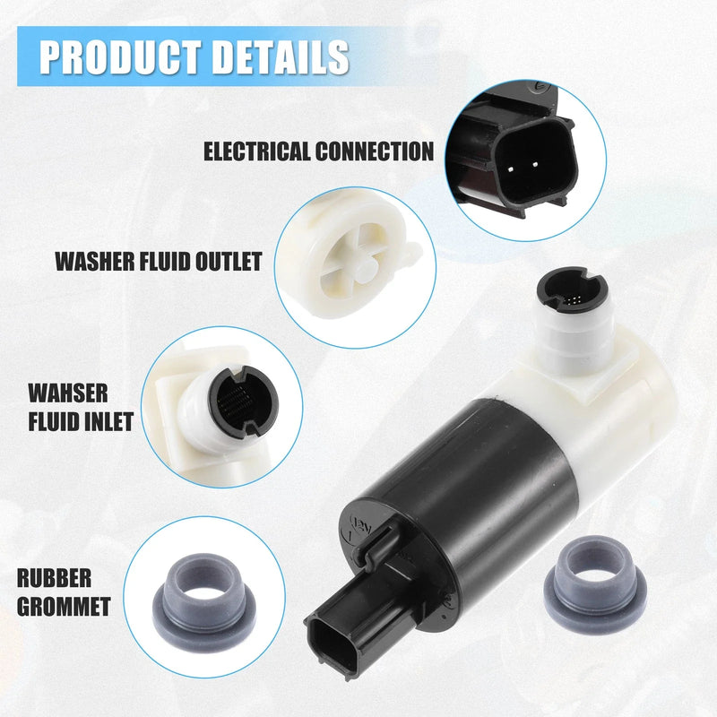 Chrysler 300M Base for Dodge Intrepid ES Black Windshield Washer Pump