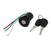 Motorcycle Ignition Switch Lock 3 Wires 2 x Keys