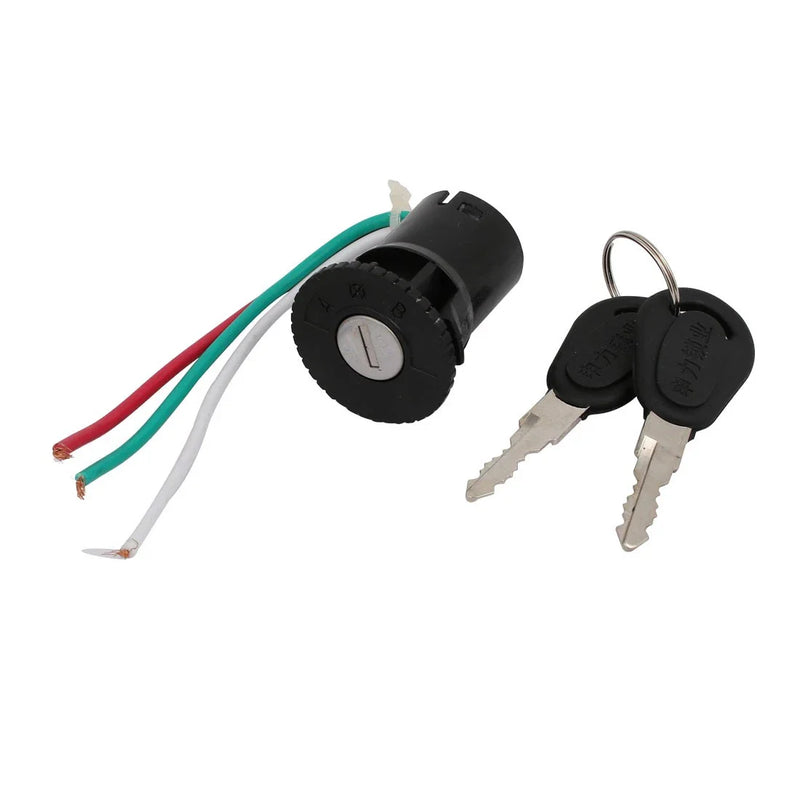 Motorcycle Ignition Switch Lock 3 Wires 2 x Keys