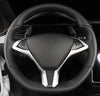 Tesla Model X ABS Chrome Steering Wheel Frame Cover Trim (2017-2023)
