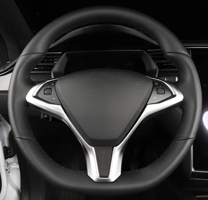 Tesla Model X ABS Chrome Steering Wheel Frame Cover Trim (2017-2023)