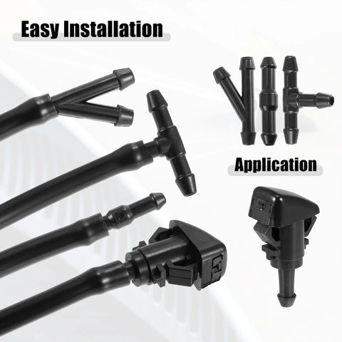 Dodge Avenger Front Windshield Washer Nozzle Kit, 300CM Hose