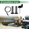 Motorcycle Hand Grips Cover Kit Rubber Black Texture / 7/8" 22mm