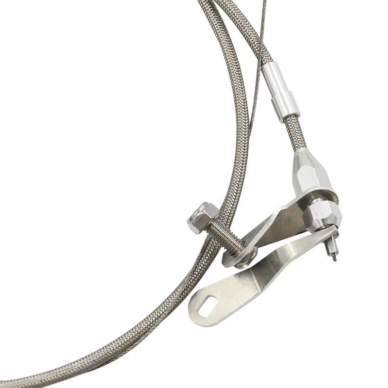 Ford C6 Transmission Stainless Braided Kick Down Cable (1966-1986)