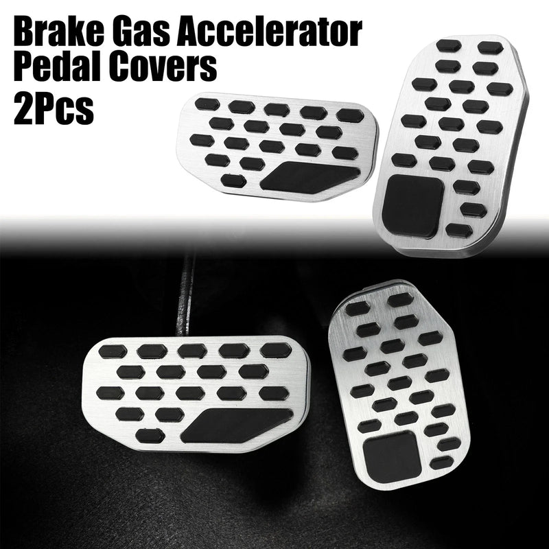 Ford F150 (2022) Silver Tone 2 x Car Brake Gas Accelerator Pedal Covers