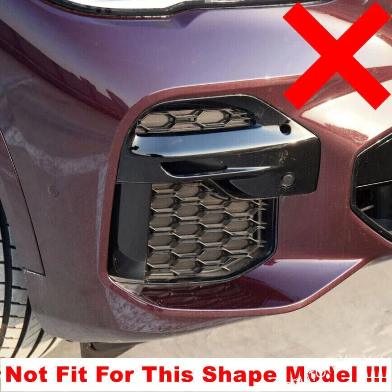 BMW X5 G05 2 x Carbon Fiber ABS Front Fog Light Lamp Cover Trim (2019–2023)