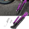 Motorcycle Kickstand Aluminum Alloy Side Parking Foot Stand Holder Purple