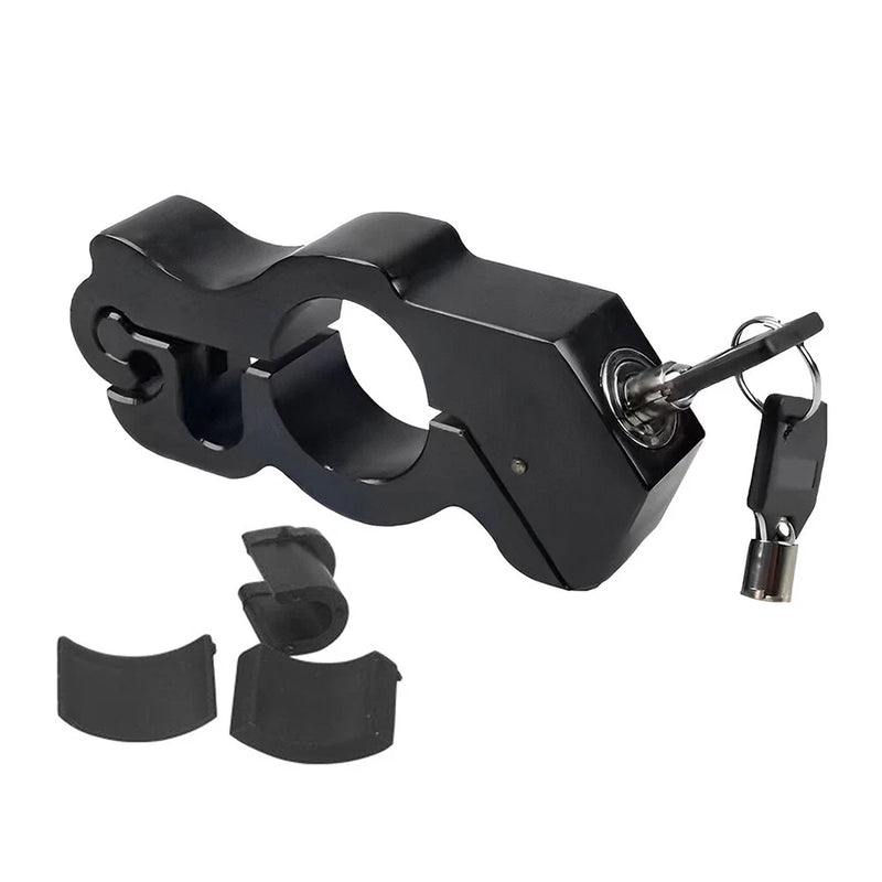 Bike Scooter ATV Black Motor Handlebar Lock Anti-Theft Grip