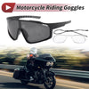 Motorcycle Set Motorcycle Goggles Black Lens Gray Frame Tri-Acetyl Cellulos