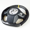 Toyota Supra A90 Flat Bottom Carbon Suede Yellow Steering Wheel (19-21)