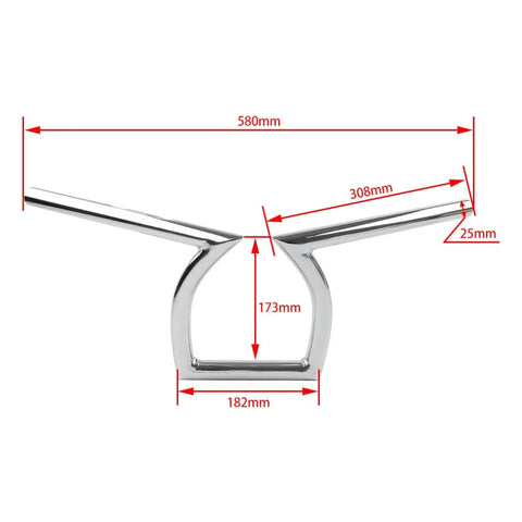 Harley, Honda, Suzuki 1" 25MM Drag Z Bar Handlebar