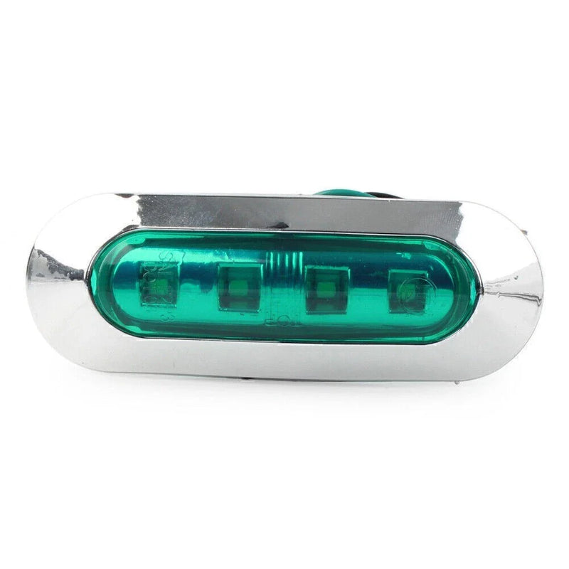 Truck Trailer Pickup 12V 24V 5 x LED Side Clearance Marker Green Lights