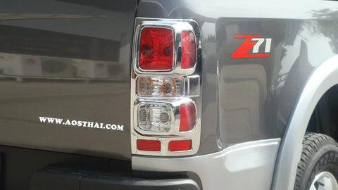 Chevy Holden Colorado Chrome Rear Tail Light Cover Trim (2012-2016)