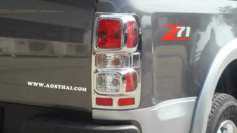 Chevy Holden Colorado Chrome Rear Tail Light Cover Trim (2012-2016)