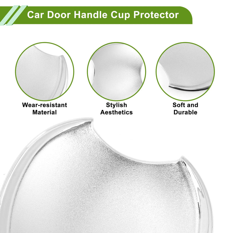 Honda Civic (2006-2011) 4 Pcs Chrome Silver Door Handle Cup Protectors