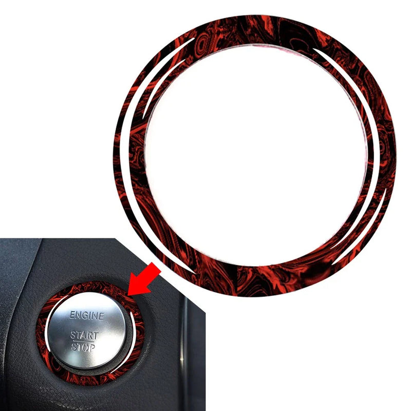 Mercedes Benz Fire Red Engine Push Start Button Ring Trim (All Models)