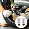 Motorcycle Screw M5x0.8 Fork Air Bleeder Valve Metal Silver Tone 2 x